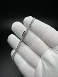 7" Silver 4ctw VS/VVS Lab Diamond Tennis Bracelet 7.2g
