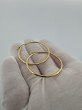 40mm 14k Yellow Gold Hoops 2.86g