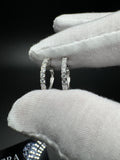 15mm Silver & Moissanite Huggies GRA Certified 2.3g