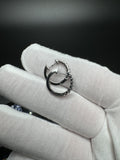 15mm Silver & Moissanite Huggies GRA Certified 2.3g