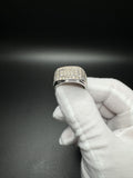 New Size 12.5 10k White Gold est 2ctw Natural Diamond Men's Ring 7.4g