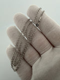 16" 2.5mm 14K white gold cable chain, 5.1g – Ott Family Jewelry (10)