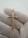 2" 14K yellow gold round cross pendant, 1.96g – Ott Family Jewelry (2)
