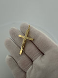 2" 14K yellow gold latin cross crucifix pendant, 2.4g – Ott Family Jewelry (2)