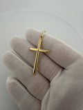 2" 14K yellow gold round cross pendant, 1.96g – Ott Family Jewelry (3)