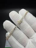 7" 14k yellow gold fancy shape lab diamond tennis bracelet, 4.59ctw E-F VVS-VS, 5.52g – Ott Family Jewelry (3)