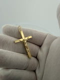 2" 14K yellow gold latin cross crucifix pendant, 2.4g – Ott Family Jewelry (3)