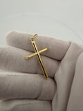 2" 14K yellow gold round cross pendant, 1.96g – Ott Family Jewelry (4)