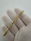 8.25" 4.5mm 14K yellow gold rounded box bracelet, 8.5g – Ott Family Jewelry (4)