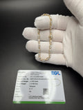 7" 14k yellow gold marquise lab diamond tennis bracelet, 5.96ctw E-F VS, 5.96g – Ott Family Jewelry (4)