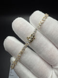 7" 14k yellow gold fancy shape lab diamond tennis bracelet, 4.59ctw E-F VVS-VS, 5.52g – Ott Family Jewelry (4)