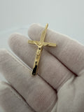 2" 14K yellow gold latin cross crucifix pendant, 2.4g – Ott Family Jewelry (4)