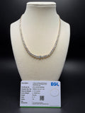 17" 14k yellow gold graduated riviera lab diamond tennis chain, 15.14ctw E-F VS, 16.68g – Ott Family Jewelry (5)