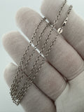16" 2.5mm 14K white gold cable chain, 5.1g – Ott Family Jewelry (5)