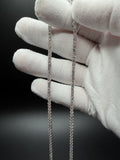 17" 14k white gold 3mm lab diamond tennis chain, 14.57ctw E-F VS, 14.42g – Ott Family Jewelry (6)