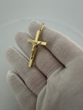 2" 14K yellow gold latin cross crucifix pendant, 2.4g – Ott Family Jewelry (6)