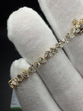 7" 14k yellow gold fancy shape lab diamond tennis bracelet, 4.59ctw E-F VVS-VS, 5.52g – Ott Family Jewelry (6)