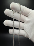 22" 14k white gold 2.5mm lab diamond tennis chain, 13ctw VS/VVS, 19.3g – Ott Family Jewelry (7)