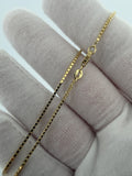 22" 1.1mm 14K yellow gold box chain, 6.02g – Ott Family Jewelry (7)