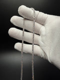 17" 14k white gold 3mm lab diamond tennis chain, 14.57ctw E-F VS, 14.42g – Ott Family Jewelry (7)