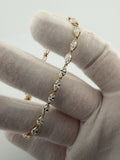 7" 14k yellow gold marquise lab diamond tennis bracelet, 5.96ctw E-F VS, 5.96g – Ott Family Jewelry (8)