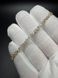 7" 14k yellow gold fancy shape lab diamond tennis bracelet, 4.59ctw E-F VVS-VS, 5.52g – Ott Family Jewelry (9)