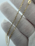 18" 2mm 14K yellow gold paperclip chain, 3.03g – Ott Family Jewelry (9)