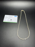 17" 14k yellow gold graduated riviera lab diamond tennis chain, 15.14ctw E-F VS, 16.68g – Ott Family Jewelry (9)