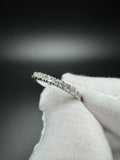 Size 7 Silver 1.07ctw E-F VVS Lab Diamond Eternity Ring 1.9g