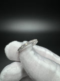 Size 7 Silver 1.07ctw E-F VVS Lab Diamond Eternity Ring 1.9g