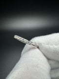 Size 8 Silver .6ctw E-F VVS Lab Diamond Half Eternity Band 2.0g