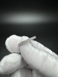 Size 8 Silver 1.15ctw E-F VVS Lab Diamond Eternity Ring 2.0g