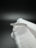 Size 7 Silver 1.07ctw E-F VVS Lab Diamond Eternity Ring 1.9g