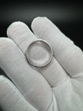 Size 12 14k White Gold Band Brushed Finish 5mm 6.4g