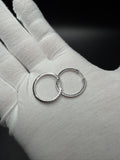 20mm Silver Moissanite Hoops 3.7g