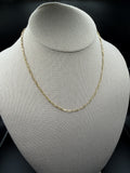 16" 14k Yellow Gold Paperclip Chain 2mm 2.14g
