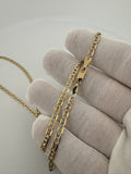 20" 14k Yellow Gold Diamond Cut Mariner 3mm 6.64g
