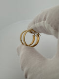 20mm x 6mm 14k Yellow Gold Flat Edge Hoops 3.0g