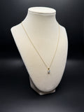 18" Gold over Silver Herme$ Chain & 6mm VS/VVS Lab Diamond Solitaire Pendant 2.0g