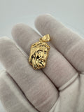 1.25" 10k Yellow Gold Jesus Piece 6mm Bail 2.62g