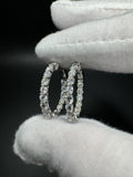 20mm Silver 3ctw E VS1 Lab Diamond Inside Out Hoops 4.4g
