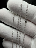 22" 14k White Gold Herme$ Link 1.5mm 3.04g