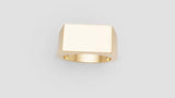 50% Deposit — Size 8 14k Yellow Gold Square Top Signet Ring (Christopher Hayes)