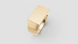 50% Deposit — Size 8 14k Yellow Gold Square Top Signet Ring (Christopher Hayes)