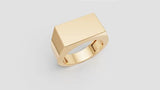 50% Deposit — Size 8 14k Yellow Gold Square Top Signet Ring (Christopher Hayes)