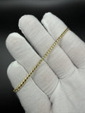 7.5" 14k Yellow Gold Franco 2.5mm 5.95g