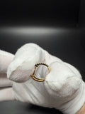 10mm 10k Yellow Gold 1/10ctw Natural Diamond Huggies .8g