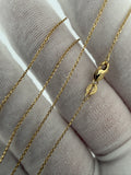 20" 14k Yellow Gold Herme$ Link 1mm 1.5g