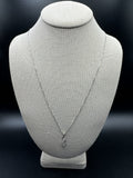 24" 14k White Gold Box Chain & 3/4" Infinity Pendant 1/5ctw Natural Diamonds 4.4g