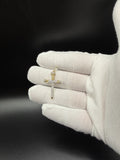 1.5" 10k Yellow Gold 1/3ctw Natural Diamond Nail Cross 4.2mm Bail 2.8g